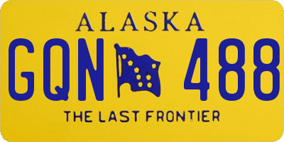 AK license plate GQN488