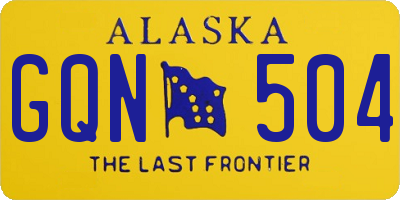 AK license plate GQN504