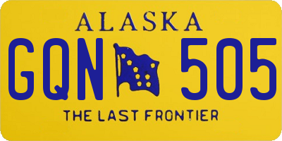 AK license plate GQN505