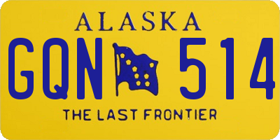 AK license plate GQN514