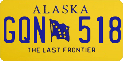 AK license plate GQN518