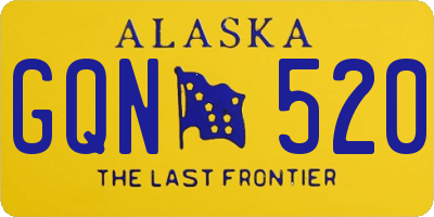 AK license plate GQN520