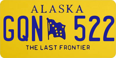 AK license plate GQN522