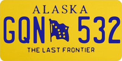 AK license plate GQN532
