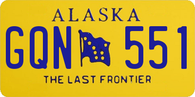 AK license plate GQN551