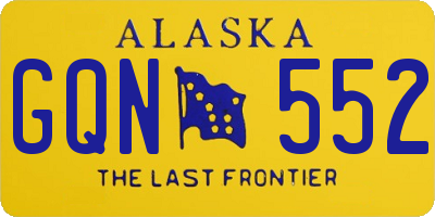 AK license plate GQN552