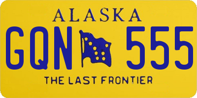 AK license plate GQN555