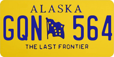 AK license plate GQN564