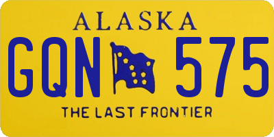 AK license plate GQN575