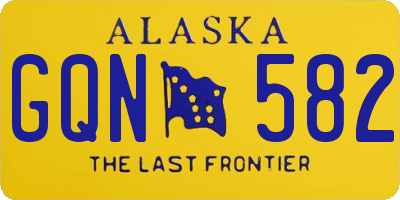 AK license plate GQN582