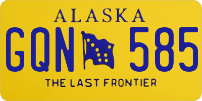 AK license plate GQN585