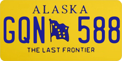 AK license plate GQN588