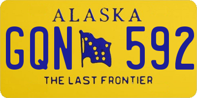 AK license plate GQN592