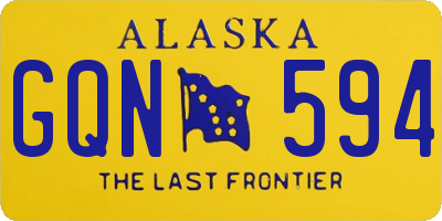 AK license plate GQN594