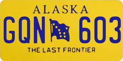 AK license plate GQN603