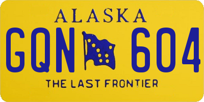 AK license plate GQN604