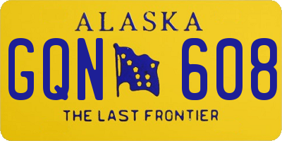 AK license plate GQN608