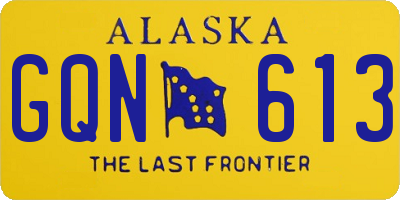 AK license plate GQN613
