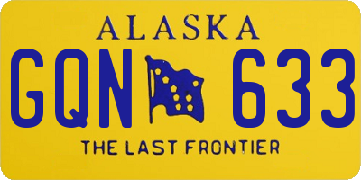 AK license plate GQN633