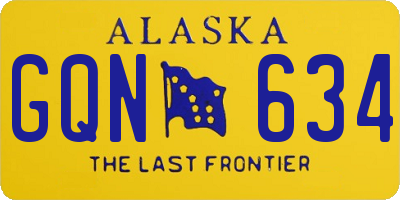 AK license plate GQN634