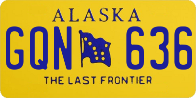 AK license plate GQN636