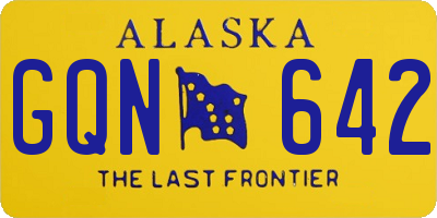 AK license plate GQN642