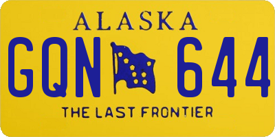 AK license plate GQN644