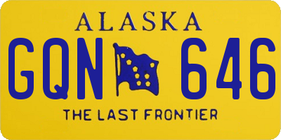 AK license plate GQN646