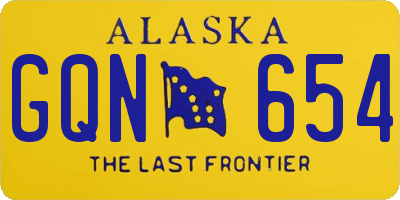 AK license plate GQN654