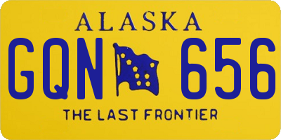 AK license plate GQN656