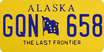 AK license plate GQN658