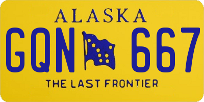 AK license plate GQN667