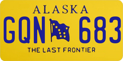 AK license plate GQN683
