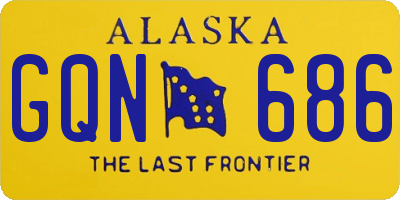AK license plate GQN686