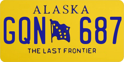 AK license plate GQN687