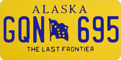 AK license plate GQN695