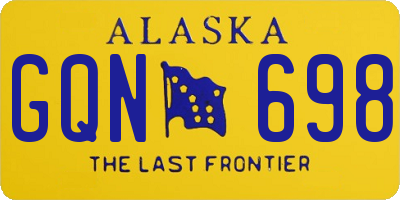AK license plate GQN698