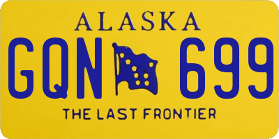 AK license plate GQN699