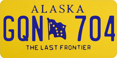 AK license plate GQN704
