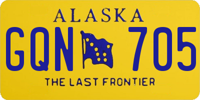 AK license plate GQN705