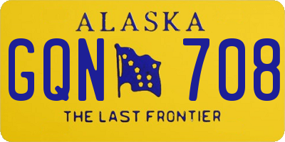 AK license plate GQN708
