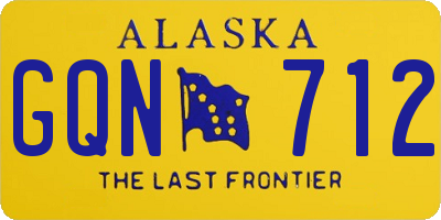AK license plate GQN712