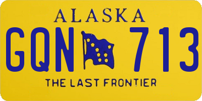 AK license plate GQN713