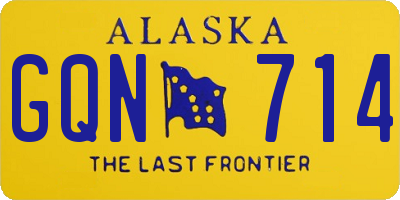 AK license plate GQN714