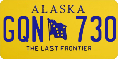 AK license plate GQN730