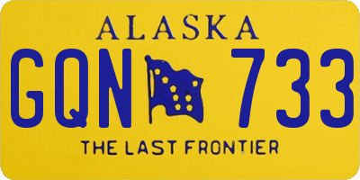 AK license plate GQN733