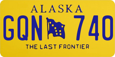 AK license plate GQN740
