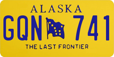 AK license plate GQN741