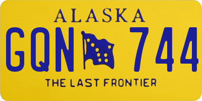 AK license plate GQN744