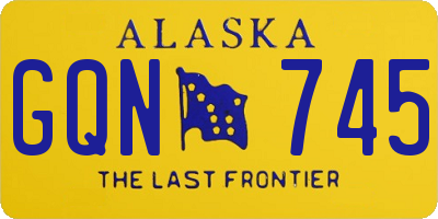 AK license plate GQN745